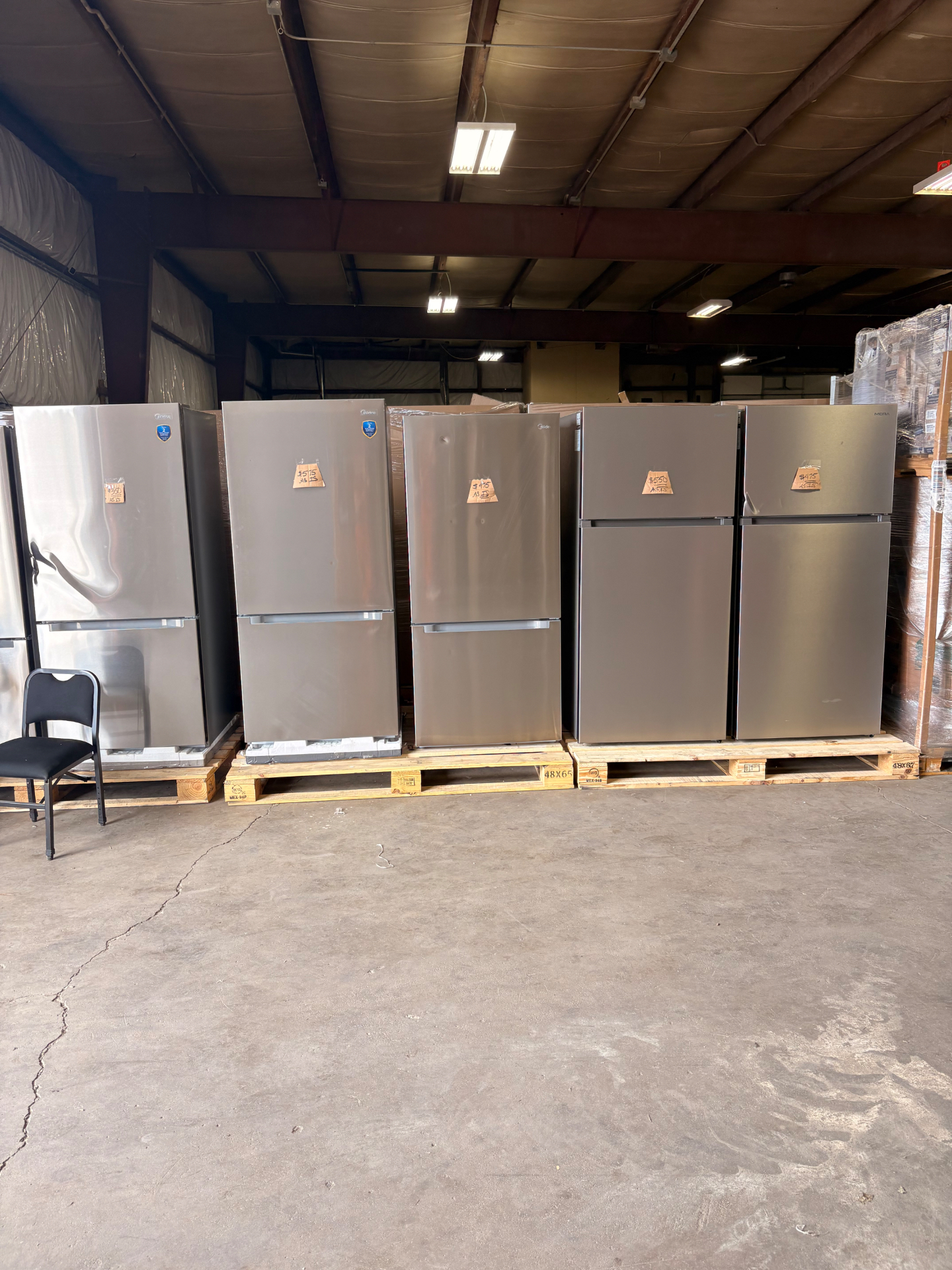 Mixed merchandise pallets inside the Nest Pointe warehouse